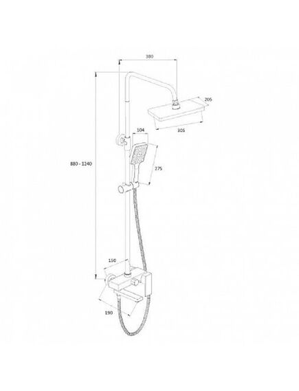 Купить Душевая система Osgard Kalti 62050 хром (62050) по цене 23355 руб., в Санкт-Петебруге в интернет магазине 100-Систем, а также дургие товары Osgard из раздела Душевые стойки и Душевые стойки, системы, панели, гарнитуры