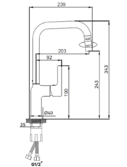 Купить Смеситель для кухни Osgard Havet 56073 хром (56073) по цене 6377 руб., в Санкт-Петебруге в интернет магазине 100-Систем, а также дургие товары Osgard из раздела Рычажные смесители и Смесители для кухни
