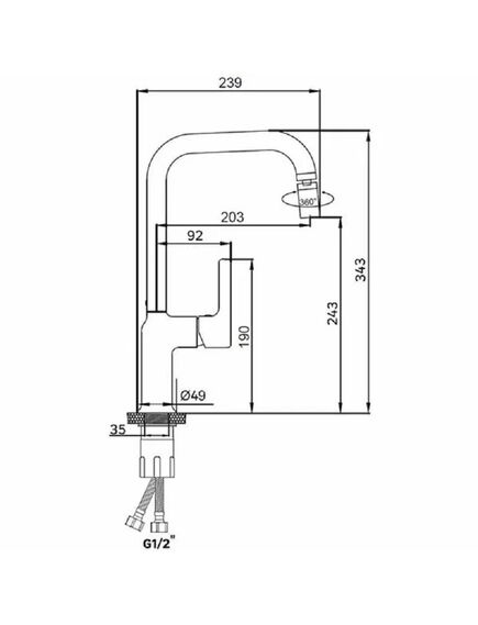 Купить Смеситель для кухни Osgard Havet 56173 черный  (56173) по цене 6885 руб., в Санкт-Петебруге в интернет магазине 100-Систем, а также дургие товары Osgard из раздела Рычажные смесители и Смесители для кухни