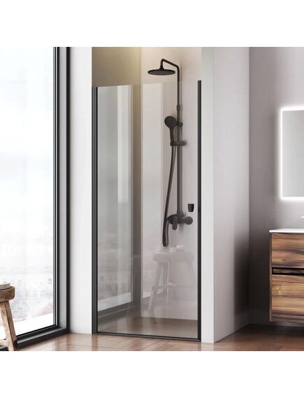 Купить Душевая дверь 90x190 AM.PM Sunny W87G-90-1P-BT прозрачное стекло, профиль черный матовый (w87g-90-1p-bt) по цене 18990 руб., в Санкт-Петебруге в интернет магазине 100-Систем, а также дургие товары AM.PM из раздела Душевые двери и Душевые двери, перегородки