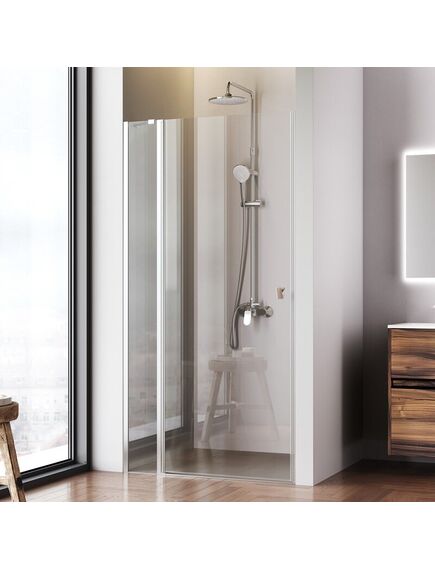 Купить Душевая дверь 100x190 AM.PM Sunny W87G-100-1P-MT прозрачное стекло, профиль серебристый (w87g-100-1p-mt) по цене 29890 руб., в Санкт-Петебруге в интернет магазине 100-Систем, а также дургие товары AM.PM из раздела Душевые двери и Душевые двери, перегородки