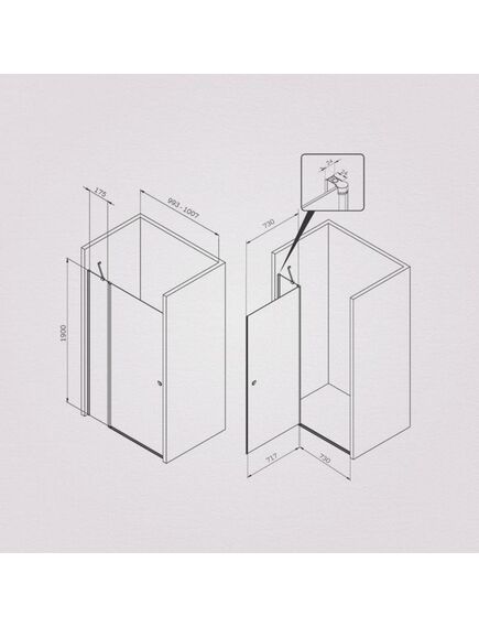 Купить Душевая дверь 100x190 AM.PM Sunny W87G-100-1P-BT прозрачное стекло, профиль черный матовый (w87g-100-1p-bt) по цене 24290 руб., в Санкт-Петебруге в интернет магазине 100-Систем, а также дургие товары AM.PM из раздела Душевые двери и Душевые двери, перегородки