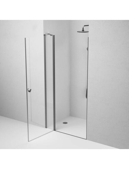 Купить Душевая дверь 100x190 AM.PM Sunny W87G-100-1P-BT прозрачное стекло, профиль черный матовый (w87g-100-1p-bt) по цене 24290 руб., в Санкт-Петебруге в интернет магазине 100-Систем, а также дургие товары AM.PM из раздела Душевые двери и Душевые двери, перегородки