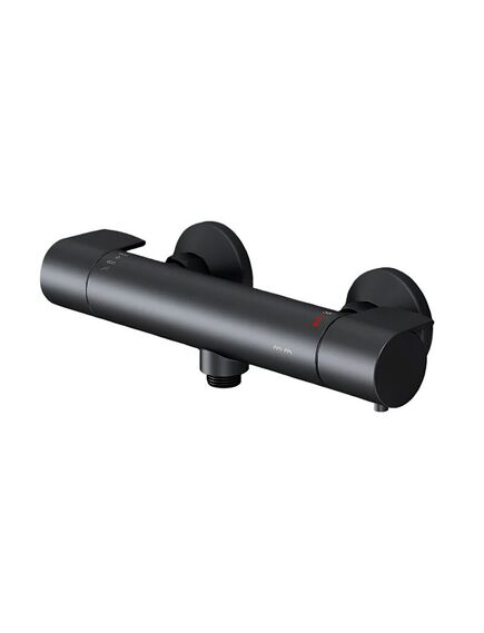 Купить Смеситель для ванны AM.PM X-Joy F85A40022 с термостатом, черный   (f85a40022) по цене 13090 руб., в Санкт-Петебруге в интернет магазине 100-Систем, а также дургие товары AM.PM из раздела Смесители для душа без излива и Смесители для ванны и душа