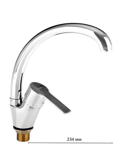 Купить Смеситель для кухни с гайкой, однорычажный. (Комлектуется подводкой для воды) (a4008) по цене 2800 руб., в Санкт-Петебруге в интернет магазине 100-Систем, а также дургие товары Accoona из раздела Рычажные смесители и Смесители для кухни