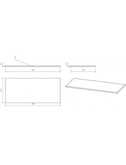 Купить (SB-BL-MOD100) Столешница для тумбы п/рак. подвесная: MODUO 100, дуб, Сорт1 (sb-bl-mod100) по цене 4990 руб., в Санкт-Петебруге в интернет магазине 100-Систем, а также дургие товары CERSANIT из раздела Столешницы и Мебель для ванной комнаты
