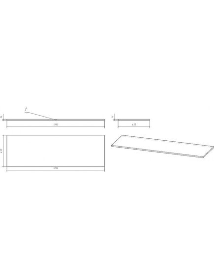 Купить (SB-BL-MOD140) Столешница для тумбы п/рак. подвесная: MODUO 140, дуб, Сорт1 (sb-bl-mod140) по цене 6990 руб., в Санкт-Петебруге в интернет магазине 100-Систем, а также дургие товары CERSANIT из раздела Столешницы и Мебель для ванной комнаты