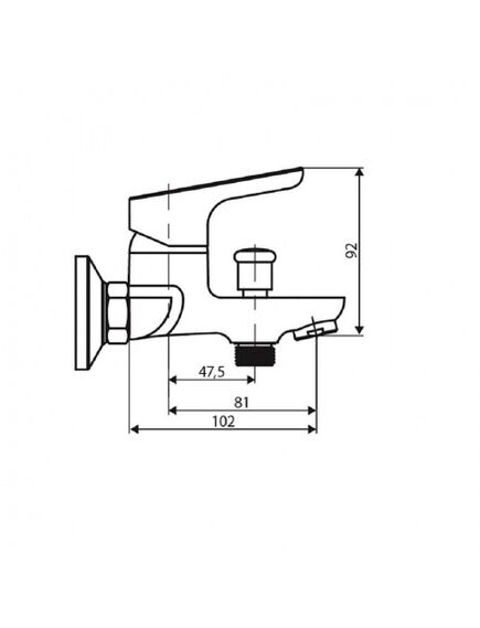 Купить D1010008 Norma смеситель для ванны и душа с душевым набором в комплекте (d1010008) по цене 9390 руб., в Санкт-Петебруге в интернет магазине 100-Систем, а также дургие товары Dorff из раздела Смесители с коротким изливом и Смесители для ванны и душа