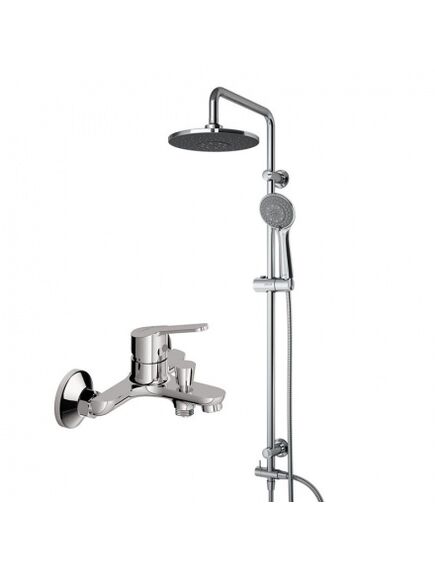 Купить D0711010 Norma душевая система с тропическим душем и смесителем в комплекте (d0711010) по цене 20790 руб., в Санкт-Петебруге в интернет магазине 100-Систем, а также дургие товары Dorff из раздела Душевые стойки и Душевые стойки, системы, панели, гарнитуры