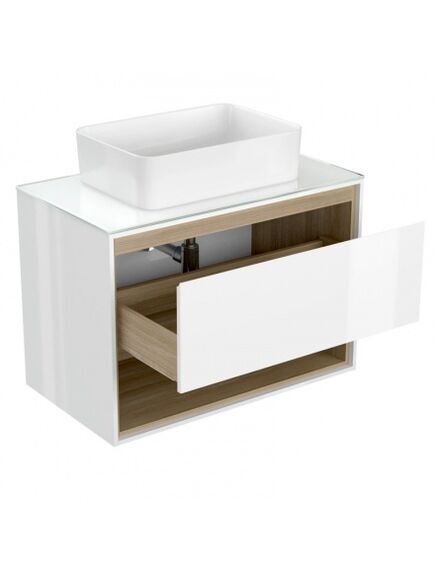 Купить (SP-SZ-LOU80-BL/Wh) Тумба п/рак. со столешницей подвесная: LOUNA 80, белая, Сорт1 (sp-sz-lou80-bl/wh) по цене 23990 руб., в Санкт-Петебруге в интернет магазине 100-Систем, а также дургие товары CERSANIT из раздела Тумбы под раковину и Мебель для ванной комнаты