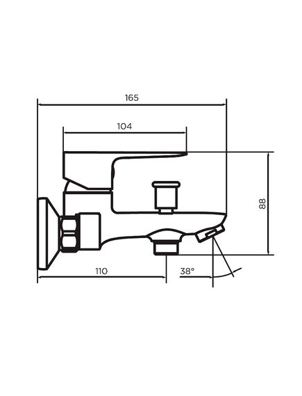 Купить D4011022 Prime new смеситель для ванны и душа, черный (d4011022) по цене 11490 руб., в Санкт-Петебруге в интернет магазине 100-Систем, а также дургие товары Dorff из раздела Смесители с коротким изливом и Смесители для ванны и душа