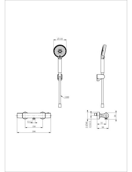Купить Смеситель для душа с термостатом WONZON & WOGHAND INN 6, Черный матовый (WW-B2029-A-MB) (ww-b2029-a-cr) по цене 12677 руб., в Санкт-Петебруге в интернет магазине 100-Систем, а также дургие товары WONZON & WOGHAND из раздела Смесители для душа без излива и Смесители для ванны и душа