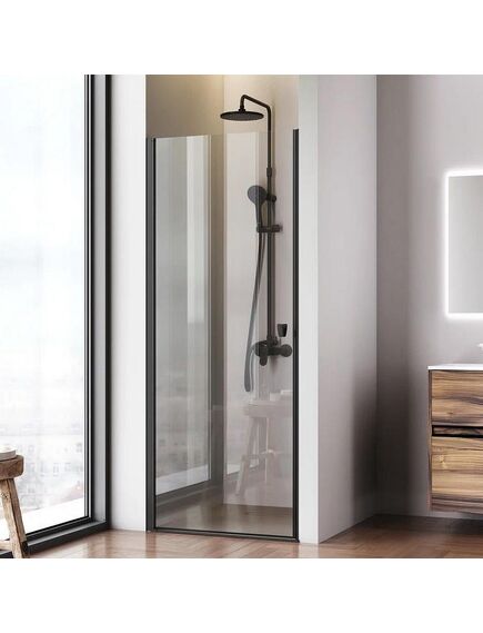 Купить Душевая дверь 80x190 AM.PM Sunny W87G-80-1P-BT прозрачное стекло, профиль черный матовый (w87g-80-1p-bt) по цене 22590 руб., в Санкт-Петебруге в интернет магазине 100-Систем, а также дургие товары AM.PM из раздела Душевые двери и Душевые двери, перегородки