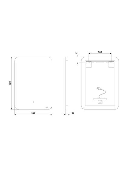 Купить Зеркало AM.PM X-Joy 50 M85MOX10501S1 с подсветкой с ИК-сенсорным выключателем (m85mox10501s1) по цене 7890 руб., в Санкт-Петебруге в интернет магазине 100-Систем, а также дургие товары AM.PM из раздела Зеркала и Мебель для ванной комнаты