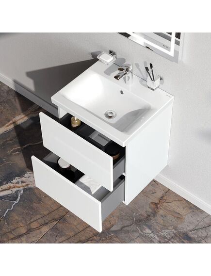 Купить База под раковину AM.PM Gem 50 M90FHX0502WG  белый (m90fhx0502wg) по цене 13390 руб., в Санкт-Петебруге в интернет магазине 100-Систем, а также дургие товары AM.PM из раздела Тумбы под раковину и Мебель для ванной комнаты