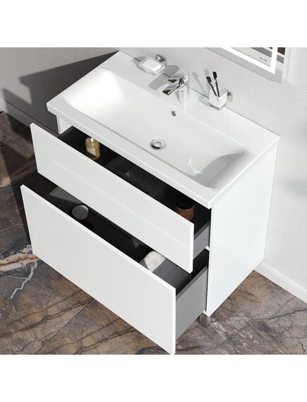 Купить База под раковину AM.PM Gem 80 M90FSX0802WG белый (m90fsx0802wg) по цене 21390 руб., в Санкт-Петебруге в интернет магазине 100-Систем, а также дургие товары AM.PM из раздела Тумбы под раковину и Мебель для ванной комнаты