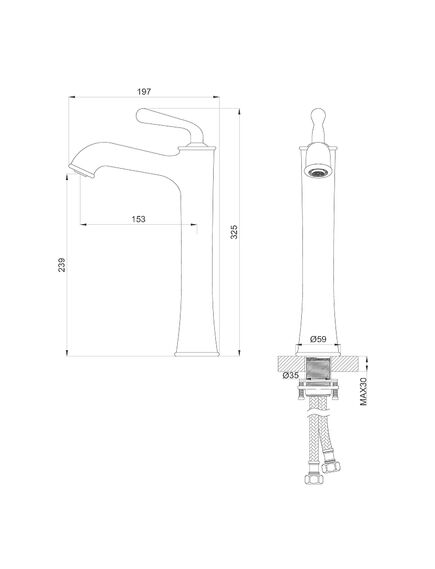Купить Смеситель для раковины высокий WONZON & WOGHAND STEAM, Хром (WW-88239008-CR) (ww-88239008-cr) по цене 23062 руб., в Санкт-Петебруге в интернет магазине 100-Систем, а также дургие товары WONZON & WOGHAND из раздела Рычажные смесители и Смесители для раковины