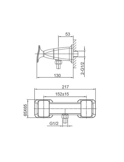 Купить Смеситель для душа WONZON & WOGHAND SHAKESPEARE, Хром (WW-654101-CR) (ww-654101-cr) по цене 48796 руб., в Санкт-Петебруге в интернет магазине 100-Систем, а также дургие товары WONZON & WOGHAND из раздела Смесители для душа без излива и Смесители для ванны и душа