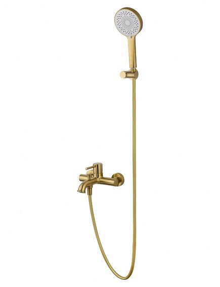 Купить Смеситель для ванны с душем WONZON & WOGHAND TOR, Брашированное золото (WW-88037073-BG) (ww-88037073-bg) по цене 35986 руб., в Санкт-Петебруге в интернет магазине 100-Систем, а также дургие товары WONZON & WOGHAND из раздела Смесители с длинным изливом и Смесители для ванны и душа