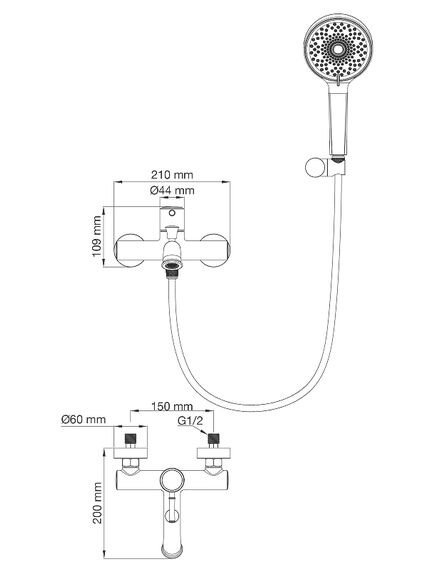 Купить Смеситель для ванны с душем WONZON & WOGHAND TOR, Черный матовый (WW-88037073-MB) (ww-88037073-mb) по цене 32491 руб., в Санкт-Петебруге в интернет магазине 100-Систем, а также дургие товары WONZON & WOGHAND из раздела Смесители с длинным изливом и Смесители для ванны и душа