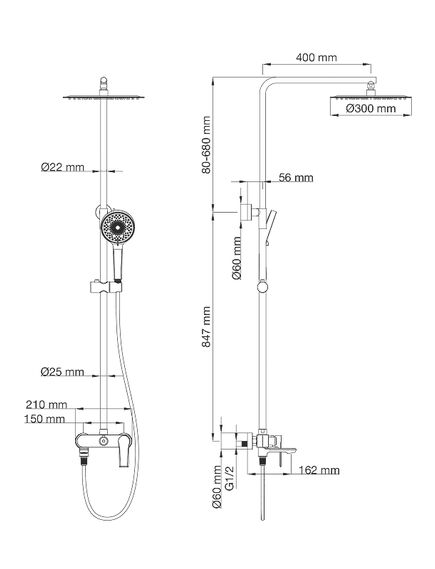 Купить Душевая система WONZON & WOGHAND BRILLIANT, Черный матовый (WW-88047079-MB) (ww-88047079-mb) по цене 58628 руб., в Санкт-Петебруге в интернет магазине 100-Систем, а также дургие товары WONZON & WOGHAND из раздела Душевые стойки и Душевые стойки, системы, панели, гарнитуры