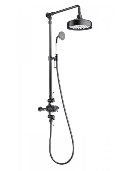 Купить Душевая система с термостатом WONZON & WOGHAND RETRO, Темный графит (WW-B3041-BGG) (ww-b3041-bgg) по цене 47711 руб., в Санкт-Петебруге в интернет магазине 100-Систем, а также дургие товары WONZON & WOGHAND из раздела Душевые стойки и Душевые стойки, системы, панели, гарнитуры