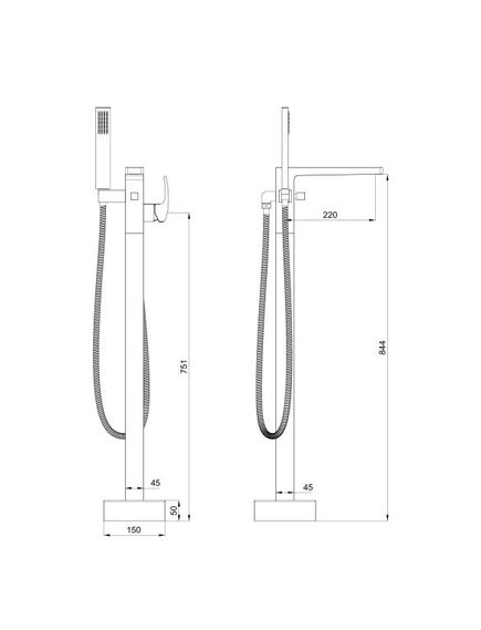 Купить Смеситель для ванны напольного монтажа WONZON & WOGHAND FIT, Хром (WW-88649009-CR) (ww-88649009-cr) по цене 84685 руб., в Санкт-Петебруге в интернет магазине 100-Систем, а также дургие товары WONZON & WOGHAND из раздела Напольные смесители для ванны, раковины и Смесители для ванны и душа