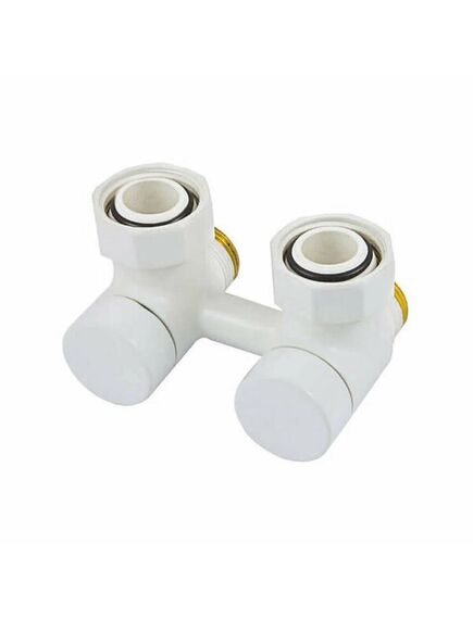 Купить Узел подключения 50 мм Белый Угловой (601000001) по цене 5760 руб., в Санкт-Петебруге в интернет магазине 100-Систем, а также дургие товары Schlosser из раздела Узлы для нижнего подключения радиаторов и Радиаторная арматура