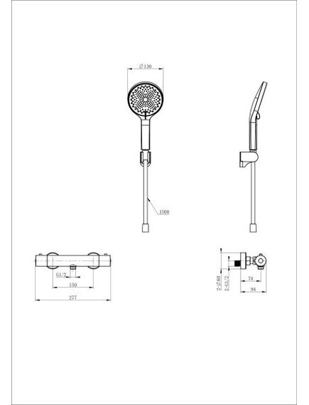 Купить Смеситель для душа с термостатом WONZON & WOGHAND INN 3, Хром (WW-B2065-A-CR) (ww-b2065-a-cr) по цене 13124 руб., в Санкт-Петебруге в интернет магазине 100-Систем, а также дургие товары WONZON & WOGHAND из раздела Смесители для душа без излива и Смесители для ванны и душа