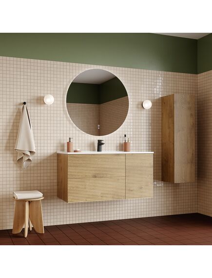 Купить Тумба с умывальником, подвесная, 100 см, дуб светлый, Bild, IDDIS, BIL10V0i95K (bil10v0i95k) по цене 46480 руб., в Санкт-Петебруге в интернет магазине 100-Систем, а также дургие товары IDDIS из раздела Тумбы с умывальником и Мебель для ванной комнаты