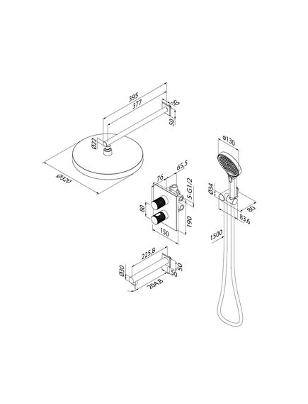 Купить Душевая система IDDIS Duna DUNGMSTi68 графит матовый (dungmsti68) по цене 62990 руб., в Санкт-Петебруге в интернет магазине 100-Систем, а также дургие товары IDDIS из раздела Душевые комплекты встраиваемого монтажа и Душевые комплекты встраиваемого монтажа