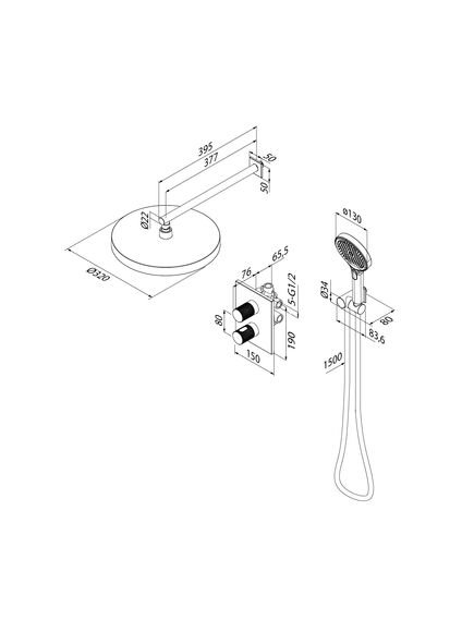 Купить Душевая система IDDIS Duna DUNSB0Ti67  глянцевый хром (dunsb0ti67) по цене 49490 руб., в Санкт-Петебруге в интернет магазине 100-Систем, а также дургие товары IDDIS из раздела Душевые комплекты встраиваемого монтажа и Душевые комплекты встраиваемого монтажа