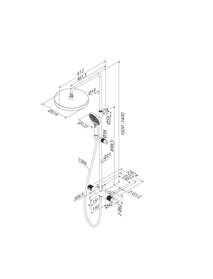 Купить Душевая стойка IDDIS Duna DUNSBSTi06, хром (dunsbsti06) по цене 54990 руб., в Санкт-Петебруге в интернет магазине 100-Систем, а также дургие товары IDDIS из раздела Душевые стойки и Душевые стойки, системы, панели, гарнитуры