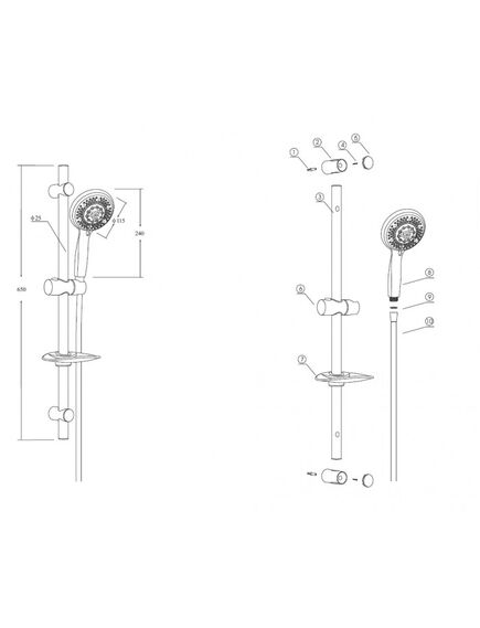 Купить Комплект  смесителей Osgard Platt 86001 хром (86001) по цене 15378 руб., в Санкт-Петебруге в интернет магазине 100-Систем, а также дургие товары Osgard из раздела Душевые комплекты наружного монтажа и Душевые комплекты наружного монтажа