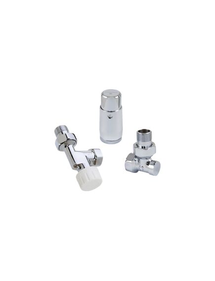 Купить Комплект аксиальный Хром DN15 GZ 1/2* GW 1/2 с головкой Мини M30*1,5  (602200127) по цене 8640 руб., в Санкт-Петебруге в интернет магазине 100-Систем, а также дургие товары Schlosser из раздела Радиаторные клапаны и Радиаторная арматура