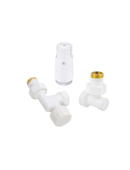 Купить Комплект аксиальный Белый DN15 GZ 1/2* GW 1/2 с головкой Мини M30*1,5  (602200126) по цене 7800 руб., в Санкт-Петебруге в интернет магазине 100-Систем, а также дургие товары Schlosser из раздела Радиаторные клапаны и Радиаторная арматура