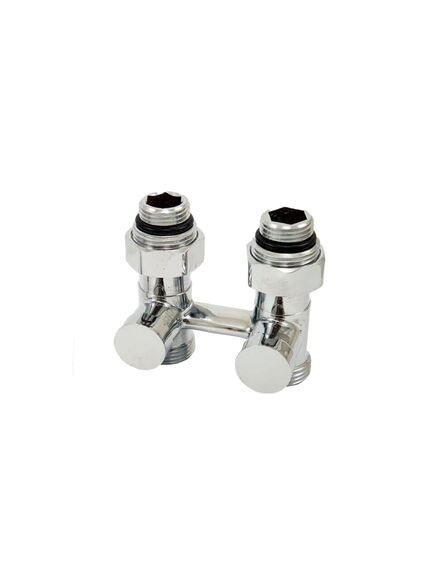 Купить Узел подключения 50 мм Хром Проходной (601000003) по цене 6840 руб., в Санкт-Петебруге в интернет магазине 100-Систем, а также дургие товары Schlosser из раздела Узлы для нижнего подключения радиаторов и Радиаторная арматура