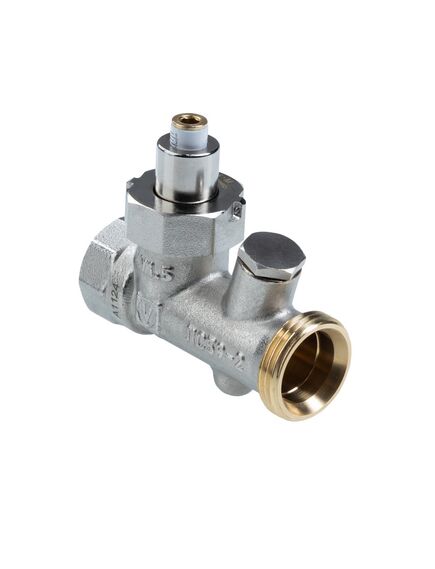 Купить Клапан запорно-регулирующий VALTEC 1/2"х3/4" с выходом под датчик температуры, евроконус, VT.062.NE.0405 (vt.062.ne.0405) по цене 1500 руб., в Санкт-Петебруге в интернет магазине 100-Систем, а также дургие товары VALTEC из раздела Радиаторные клапаны и Радиаторная арматура