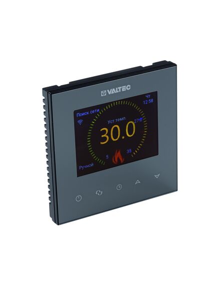 Купить Хронотермостат комнатный VALTEC WIFI с цветным дисплеем для теплого пола, черный, VT.AC613.B.0 (vt.ac613.b.0) по цене 6300 руб., в Санкт-Петебруге в интернет магазине 100-Систем, а также дургие товары VALTEC из раздела Терморегуляторы и Автоматика для теплого пола
