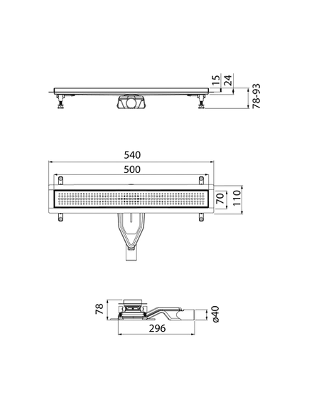 Купить Душевой лоток IDDIS Perfex 975B5BL20DZ 50 см, черный (975b5bl20dz) по цене 8000 руб., в Санкт-Петебруге в интернет магазине 100-Систем, а также дургие товары IDDIS из раздела Лотки и Душевые лотки и душевые трапы