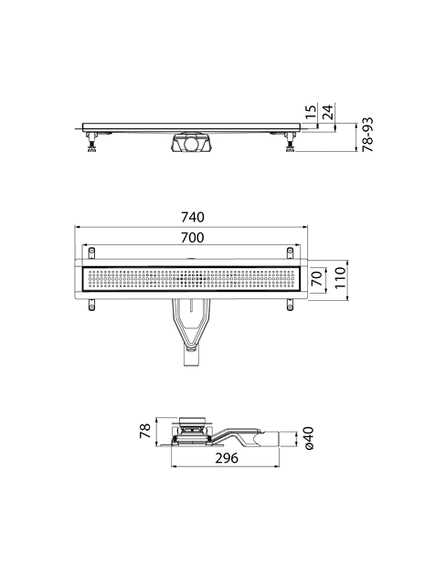 Купить Душевой лоток IDDIS Perfex 975B7BL20DZ 70 см, черный (975b7bl20dz) по цене 11490 руб., в Санкт-Петебруге в интернет магазине 100-Систем, а также дургие товары IDDIS из раздела Лотки и Душевые лотки и душевые трапы