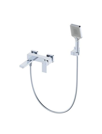 Купить Смеситель для ванны с душем WONZON & WOGHAND CUBE, Хром (WW-88639016-CR) (ww-88639016-cr) по цене 33524 руб., в Санкт-Петебруге в интернет магазине 100-Систем, а также дургие товары WONZON & WOGHAND из раздела Смесители с коротким изливом и Смесители для ванны и душа