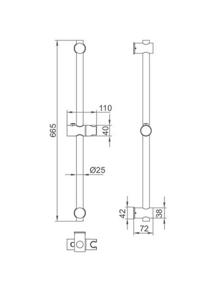 Купить Душевая стойка без лейки и шланга, цвет черный (a413f) по цене 1833 руб., в Санкт-Петебруге в интернет магазине 100-Систем, а также дургие товары Accoona из раздела Штанги и Комплектующие для душа