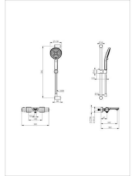 Купить Смеситель для ванны с душевым гарнитуром и термостатом WONZON & WOGHAND SOLID, Брашированное золото (WW-C2011-A-BG) (ww-c2011-a-bg) по цене 36145 руб., в Санкт-Петебруге в интернет магазине 100-Систем, а также дургие товары WONZON & WOGHAND из раздела Смесители с длинным изливом и Смесители для ванны и душа