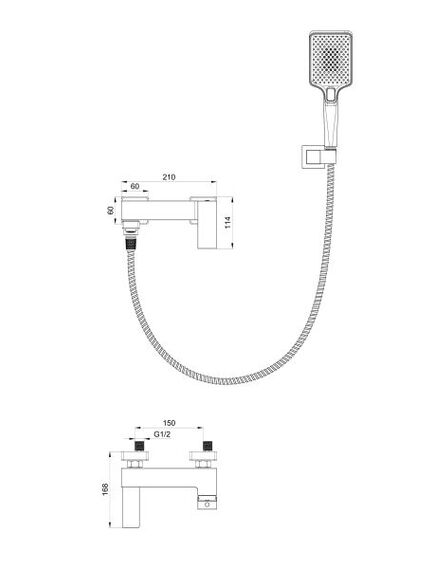 Купить Смеситель для ванны с душем WONZON & WOGHAND CUBE, Хром (WW-88639016-CR) (ww-88639016-cr) по цене 33524 руб., в Санкт-Петебруге в интернет магазине 100-Систем, а также дургие товары WONZON & WOGHAND из раздела Смесители с коротким изливом и Смесители для ванны и душа