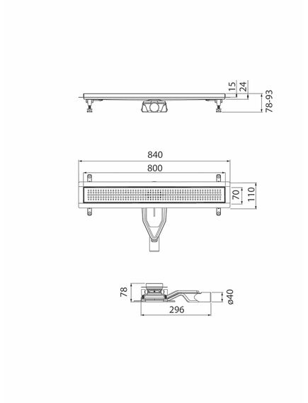 Купить Душевой лоток IDDIS Perfex 975B8BL20DZ 80 см, черный (975b8bl20dz) по цене 10000 руб., в Санкт-Петебруге в интернет магазине 100-Систем, а также дургие товары IDDIS из раздела Лотки и Душевые лотки и душевые трапы