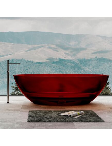 Купить Прозрачная ванна ABBER Kristall AT9702Rubin красная (at9702rubin) по цене 340000 руб., в Санкт-Петебруге в интернет магазине 100-Систем, а также дургие товары ABBER из раздела Ванны из камня и Ванны