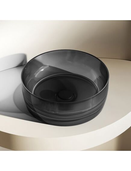 Купить Раковина накладная прозрачная ABBER Kristall AT2804Onyx (at2804onyx) по цене 40800 руб., в Санкт-Петебруге в интернет магазине 100-Систем, а также дургие товары ABBER из раздела Накладные раковины и Раковины и пьедесталы