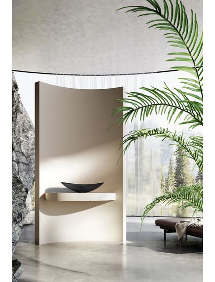 Купить Раковина накладная прозрачная ABBER Kristall AT2808Onyx черная (at2808onyx) по цене 50400 руб., в Санкт-Петебруге в интернет магазине 100-Систем, а также дургие товары ABBER из раздела Накладные раковины и Раковины и пьедесталы