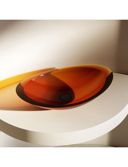 Купить Раковина накладная прозрачная ABBER Kristall AT2808Opal коричневая (at2808opal) по цене 50400 руб., в Санкт-Петебруге в интернет магазине 100-Систем, а также дургие товары ABBER из раздела Накладные раковины и Раковины и пьедесталы